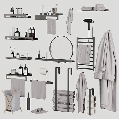 Bathroom and toilet accessories set — descargar