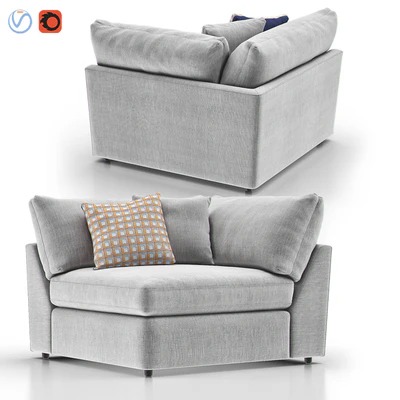LOUNGE II PETITE Outdoor Upholstered Corner Chair — Ver 1