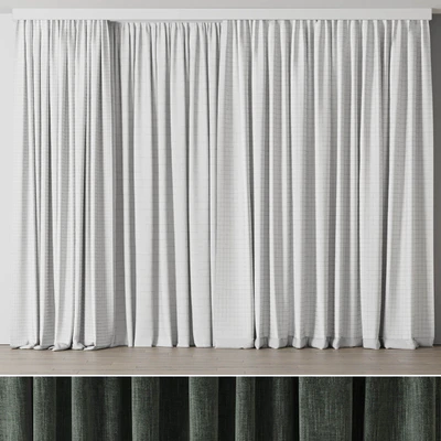 Curtain with rod 003 green curtain HBH — Вид 2