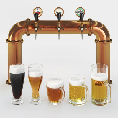 Beer tower & beer mugs — Ver 2