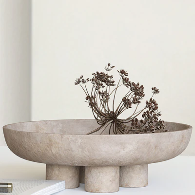 Decorative set with ceramic and heracleum 09 — Ver 2