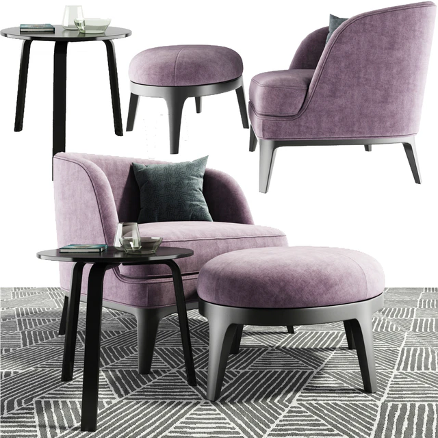 Seychelles Wood Trim Armchair Set — Descargar