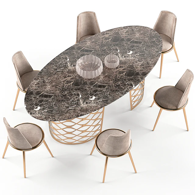 Isidoro table Aurora chair set — Descargar