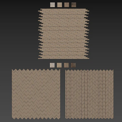 Parquet 4 colors Linear, herringbone, chevron setquad8 — Ver 3