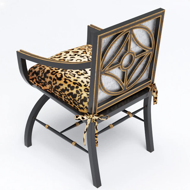 Macayla Mirrored Leopard-Print Armchair — Descargar