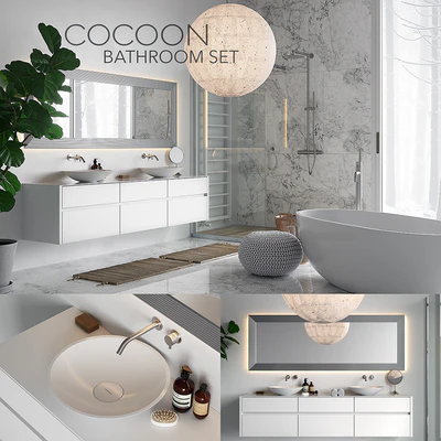 COCOON Bathroom Set (corona PBR, vray GGX) — Ver 1