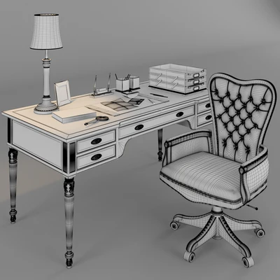 Armchair and desk with accessories Jonathan Charles — Ver 3