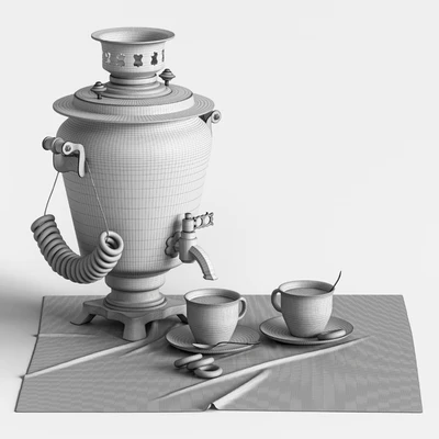 Samovar with bagels — Ver 4