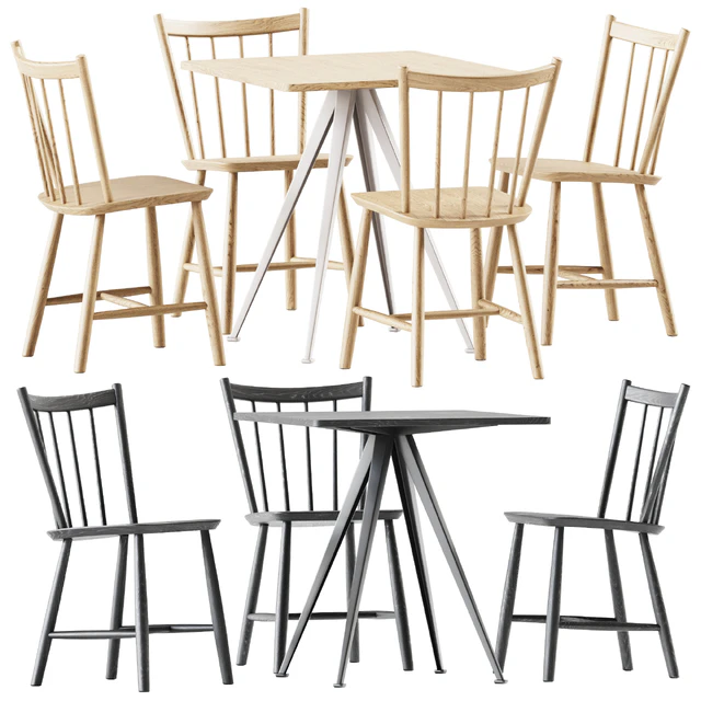 Pyramid Table 21 and J41 Chair by Hay — Скачать