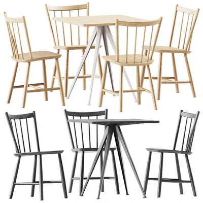 Pyramid Table 21 and J41 Chair by Hay — Вид 1