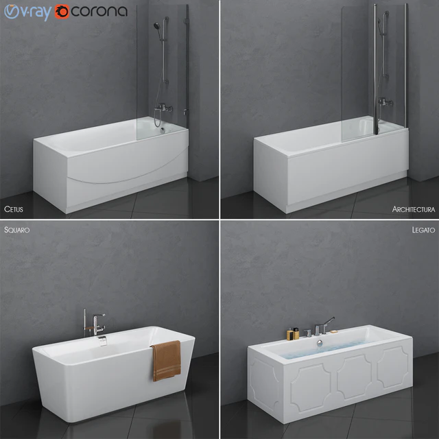 Набор ванн Villeroy & Boch set 23 (Architectura,Cetus,Legato,Squaro) — Скачать