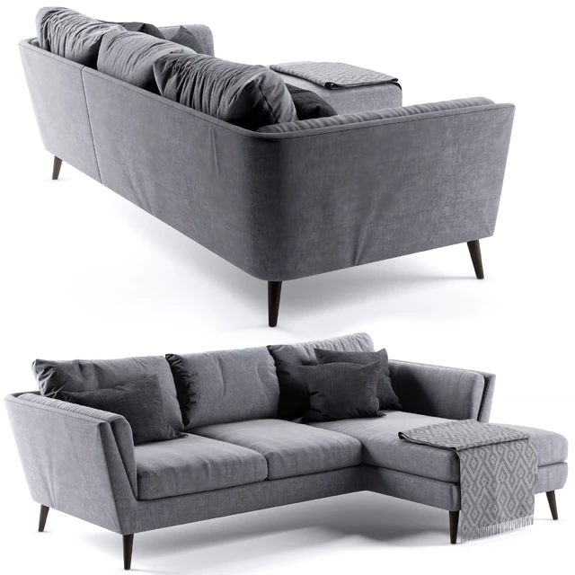 Richmond Corner Sofa rosa and gray — Descargar