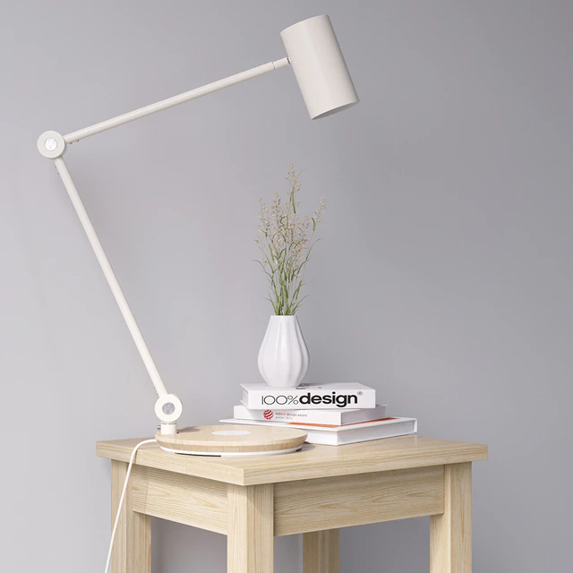 Bedside table with lamp — Descargar