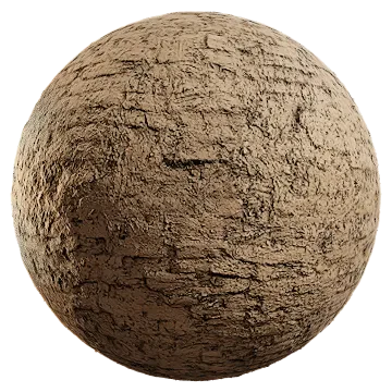 mud plastered brick wall 001 — Скачать
