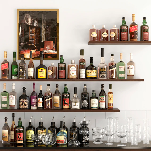 Rack with strong alcohol. Bar 5 — Descargar