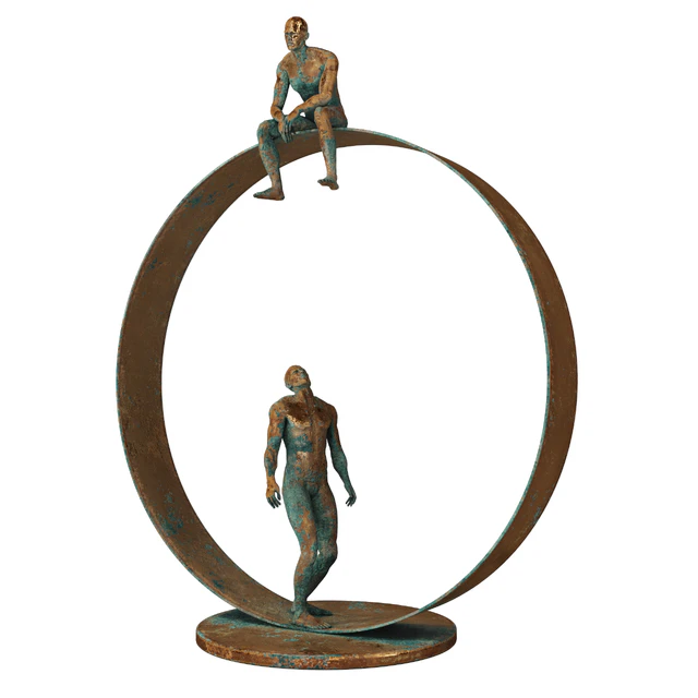 Decorative Sculpture With 4 PBR Metal Materials — Descargar
