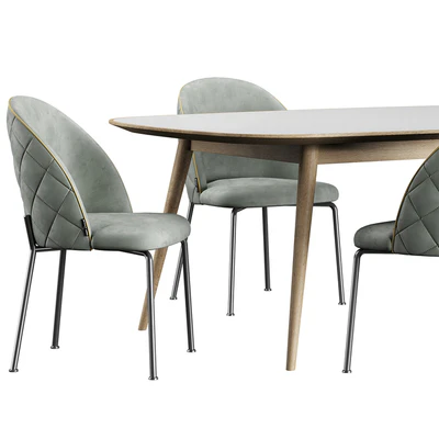 HER 042 G Dijon table Dijon Chair — Ver 3