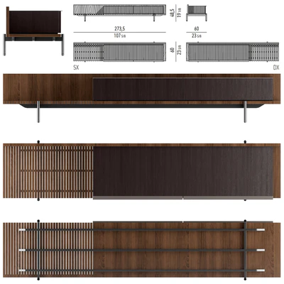 книжные шкаф Minotti Superquadra 2021 collection № 1 — Вид 2
