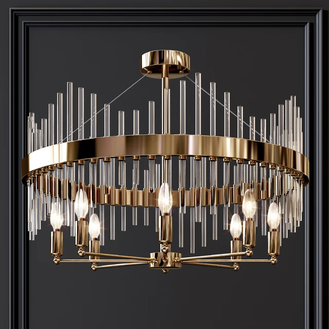 Modern metal glass chandelier — Descargar