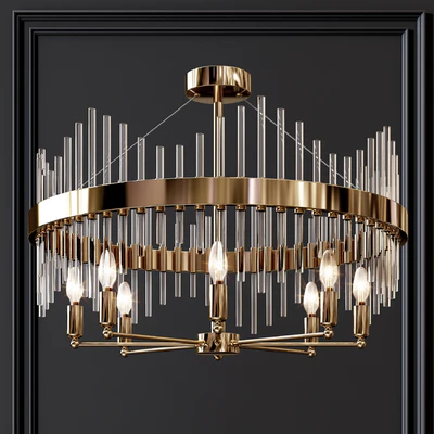 Modern metal glass chandelier — Descargar