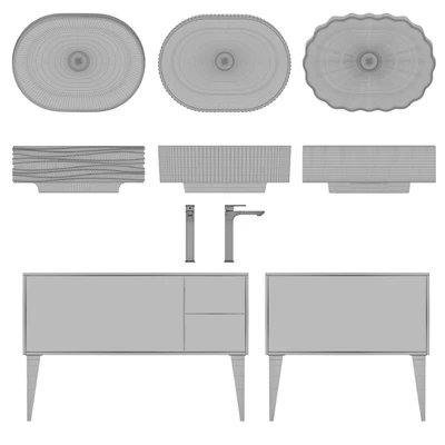 Kerama Marazzi cabinets Atollo and washbasins Artbasins — Ver 3