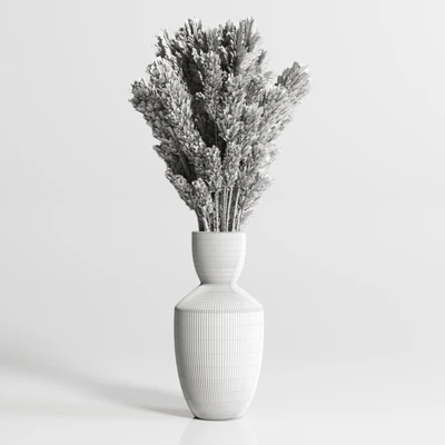 Dry Plants Bouquet Indoor concrete vase — Ver 2