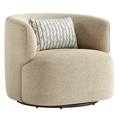 Bernado Upholstered Swivel Barrel Chair — Ver 2