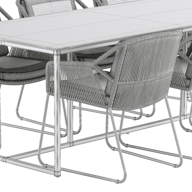 Outdoor Garden Woven Dining Set — Скачать