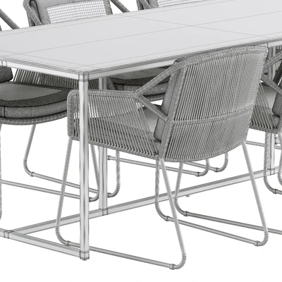 Outdoor Garden Woven Dining Set — Вид 4