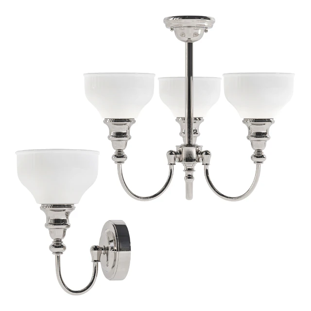 GLASS & CHROME 3 LIGHT FITTING IP44 — Скачать
