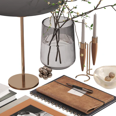 Decorative set with cherry branches — Ver 3