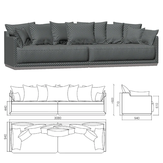 The IDEA Modular Sofa SOHO (item 823-824) — Download