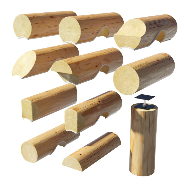 A set of logs to create the log cabins — Download