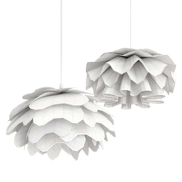 Flower Shaped White Pendant Lamp — Скачать