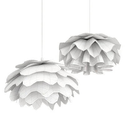 Flower Shaped White Pendant Lamp — Вид 2