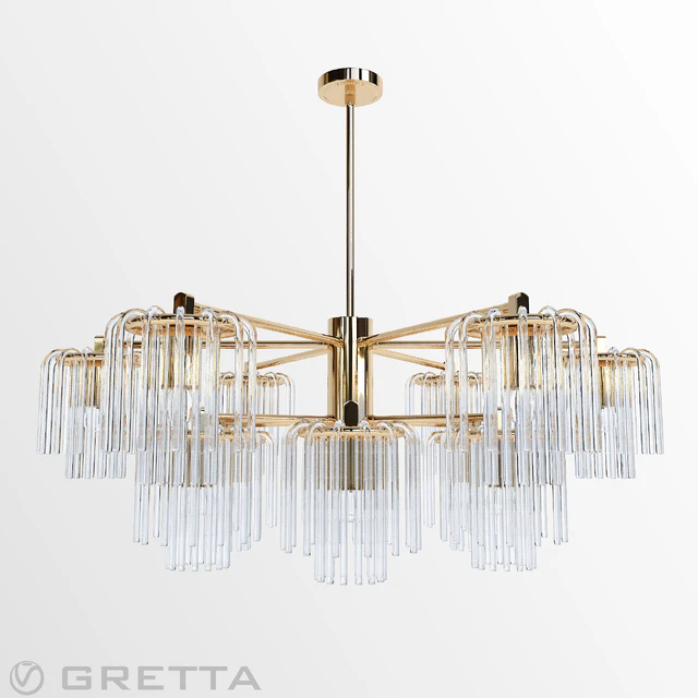 Gretta 12-LIGHT Sputnik modern-linear-chandelier — Descargar