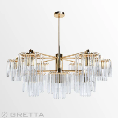 Gretta 12-LIGHT Sputnik modern-linear-chandelier — Ver 1