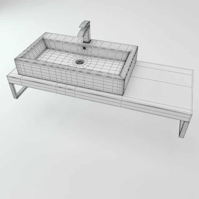 Washbasin on the wooden plate — Descargar