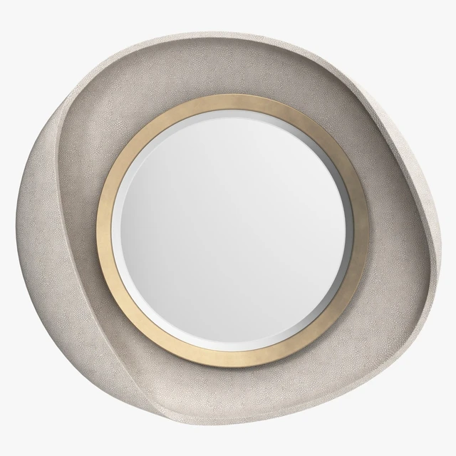 R&Y Augousti - Petal mirror in cream shagreen — Скачать
