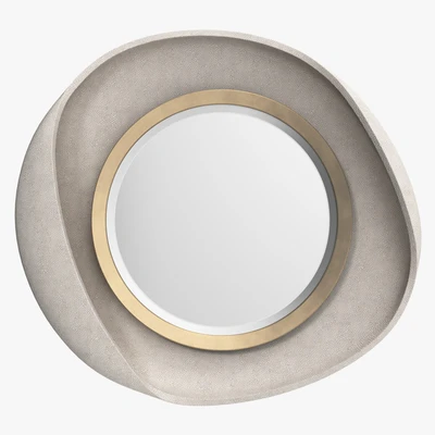 R&Y Augousti - Petal mirror in cream shagreen — Вид 1