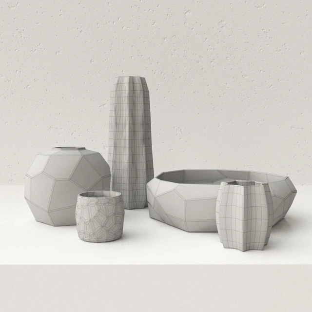 Set of vases Guaxs (vray GGX, corona PBR) — Descargar
