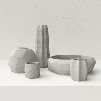 Set of vases Guaxs (vray GGX, corona PBR) — Ver 3