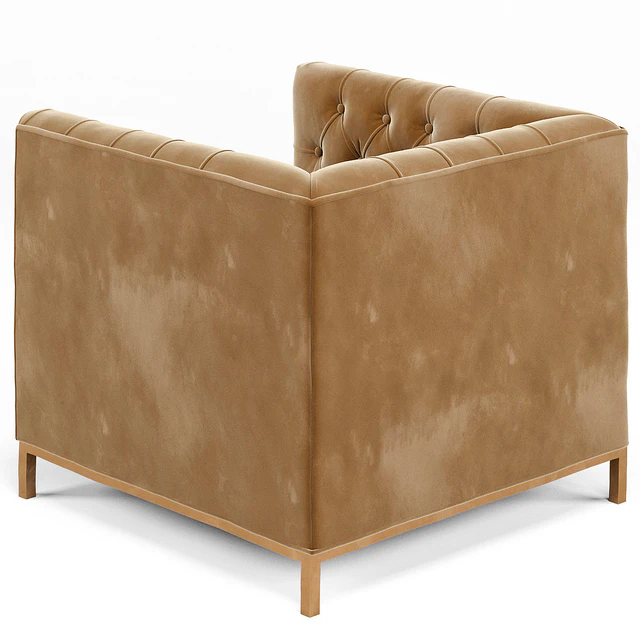 Tarrington Fawn Mohair Tufted Cube Armchair — Скачать