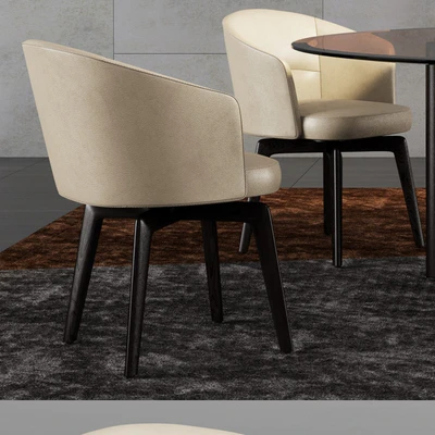Minotti Lou Dining Table and Amelie Dining Chair — Ver 3