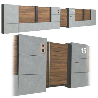 Fence with intercom — скачать