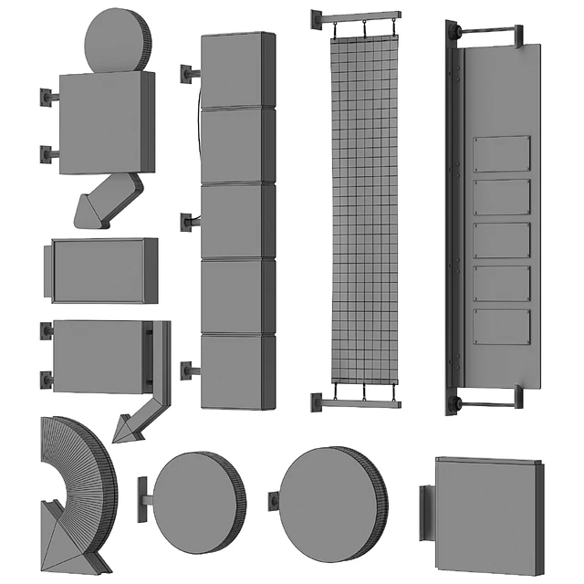 Set of 10 facade console signs — Descargar