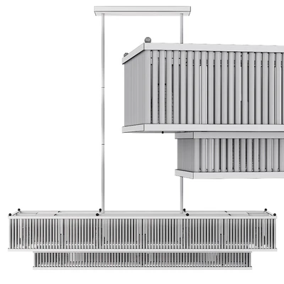 Restoration Hardware MARAIS LINEAR CHANDELIER 48 Nickel and smoke glass — Вид 2
