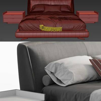 Minotti spencer bed 2 — Ver 3