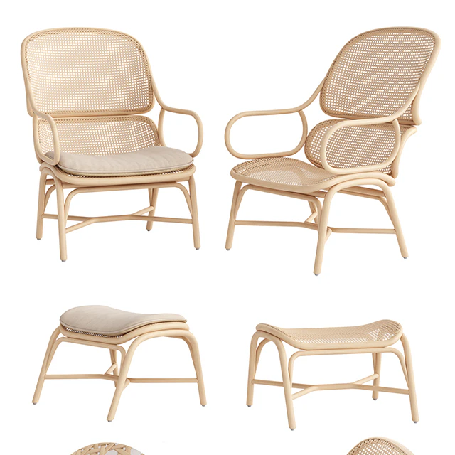 Expormim Frames Armchair with ottoman — Скачать