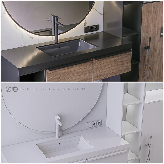 Bathroom furniture Bath Set 30 — Скачать